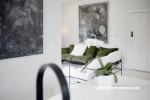 Every inch of the interior exudes an explosion of white, with Resene Black White on the walls and Resene Alabaster on the trims and doors. Even the existing timber flooring now dons a coat of 9 paint in crisp Resene Black White, embodying a fresh beginnin