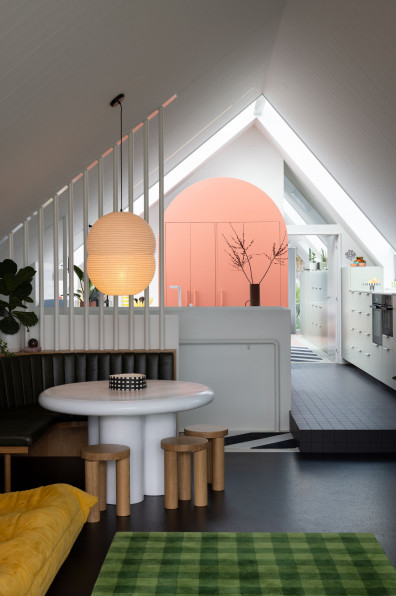 Alex Fulton's trendy beach house is bursting with colour and creativity