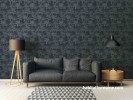 Bold and beautiful, Resene Wallpaper Collection 379832_5 creates a cosy yet modern space to unwind in this living room. 