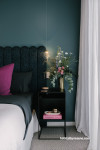 Bedroom, bedroom featuring Resene Half Smalt Blue