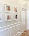 Hallway, white hallway painted in Resene Merino