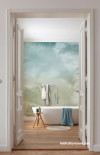 Bathroom featuring Resene Wallpaper Collection IF4-053