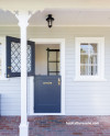 Exterior and front door, exterior and front door featuring Resene Foundry and Resene Silver Chalice