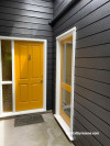 Exterior, exterior and front door, exterior and front door featuring Resene Hot Toddy and Resene Element
