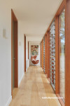Gallery or breezeway featuring Resene Quarter Thorndon Cream and doors in Resene Double Lemon Grass