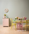 Vintage dining room painted in multiple Resene colours including Resene Nebula and Resene Geneva