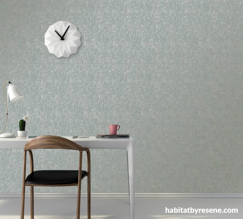 white office, white desk, office wallpaper inspiration, Resene
