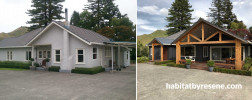 before and after, renovation, resene baltic sea, exterior