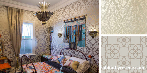 bedroom inspiration, wallpaper inspiration, wallpaper ideas, interior design, feature wallpaper