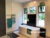 white, bathroom, neutrals, resene double black white, resene half black white