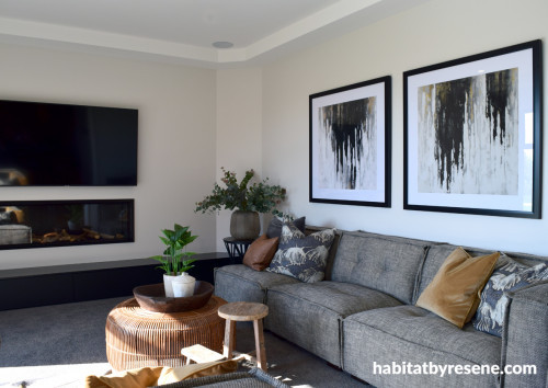 lounge, living room, neutral living room, neutral lounge, white living room, resene white pointer