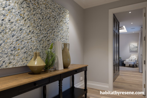 hallway, grey hallway, neutral hallway, grey interior, neutral interior, resene eighth stonehenge