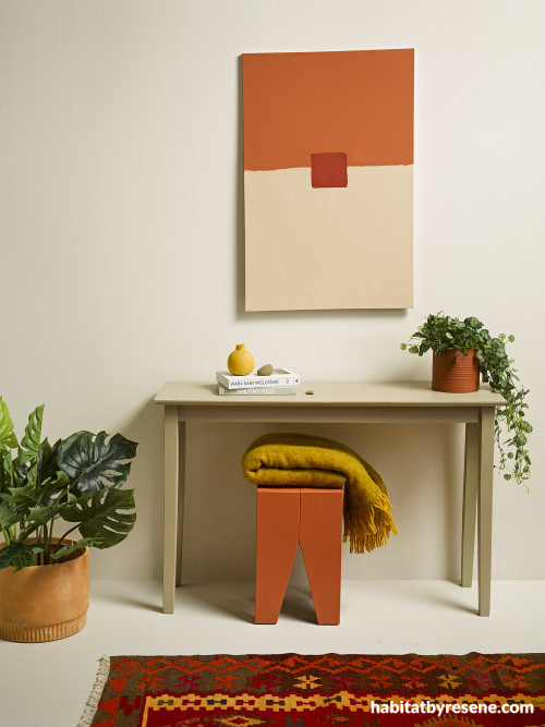 Table, Desk inspiration, Wall art, Indoor Plants, Rugs, Small Space Decorating, Resene