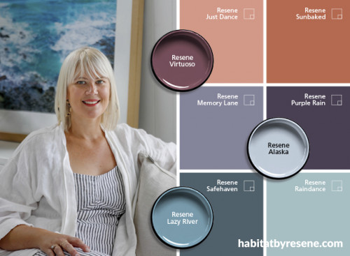 stylist, Resene The Range fashion fandeck 20, colour trends, amber armitage, blush tones, blue