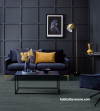 dark room, dark lounge, dark living room, blue lounge, blue living room, resene twilight zone