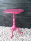 painted furniture, upcycled furniture, pink table, painted table, side table, pink paint 