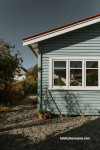 home exterior inspiration, grey home exterior, weatherboard inspo, colourful home inspiration, Resene 